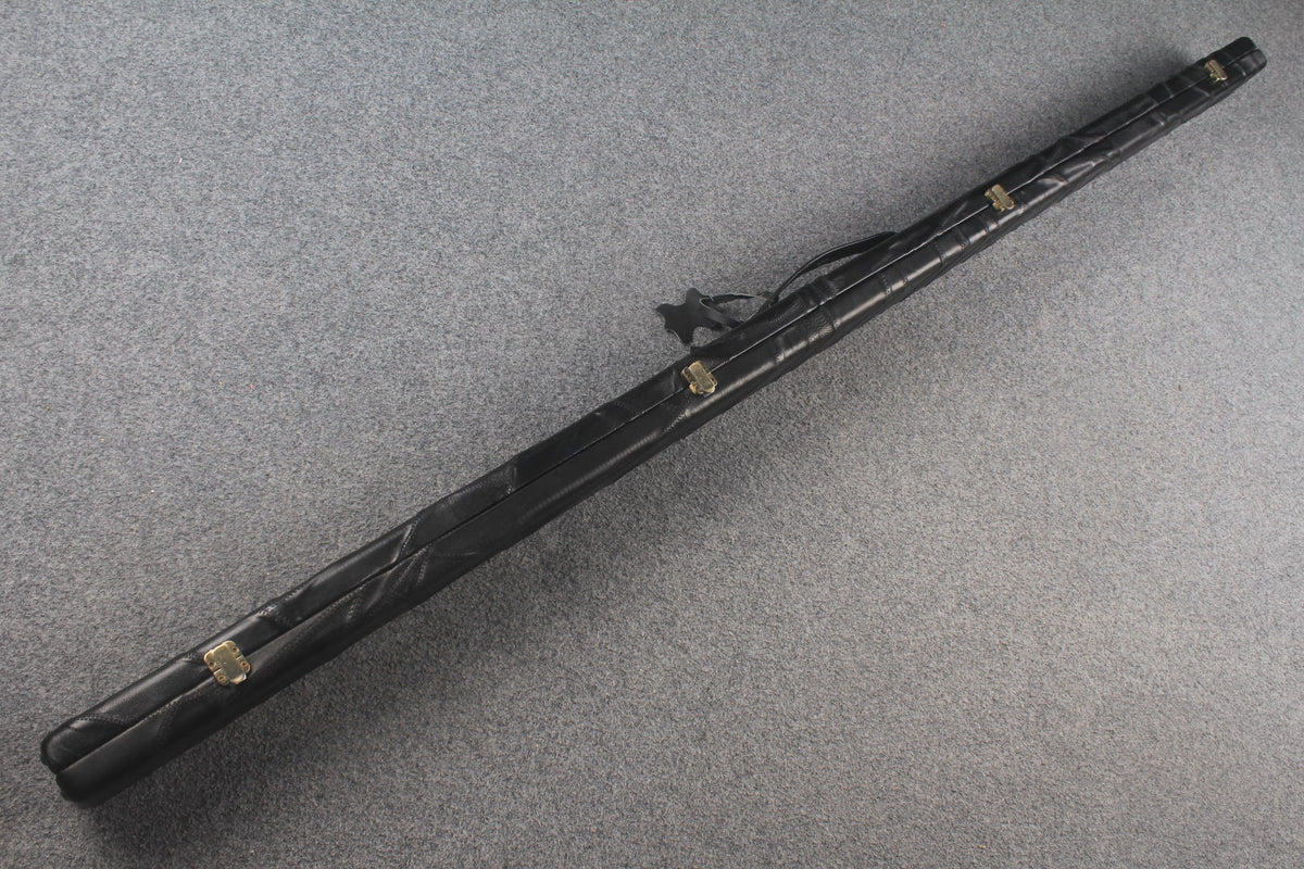 1 piece real Leather handmade patchwork snooker cue case with 2 slots（chalk area inside） WOODS CUES