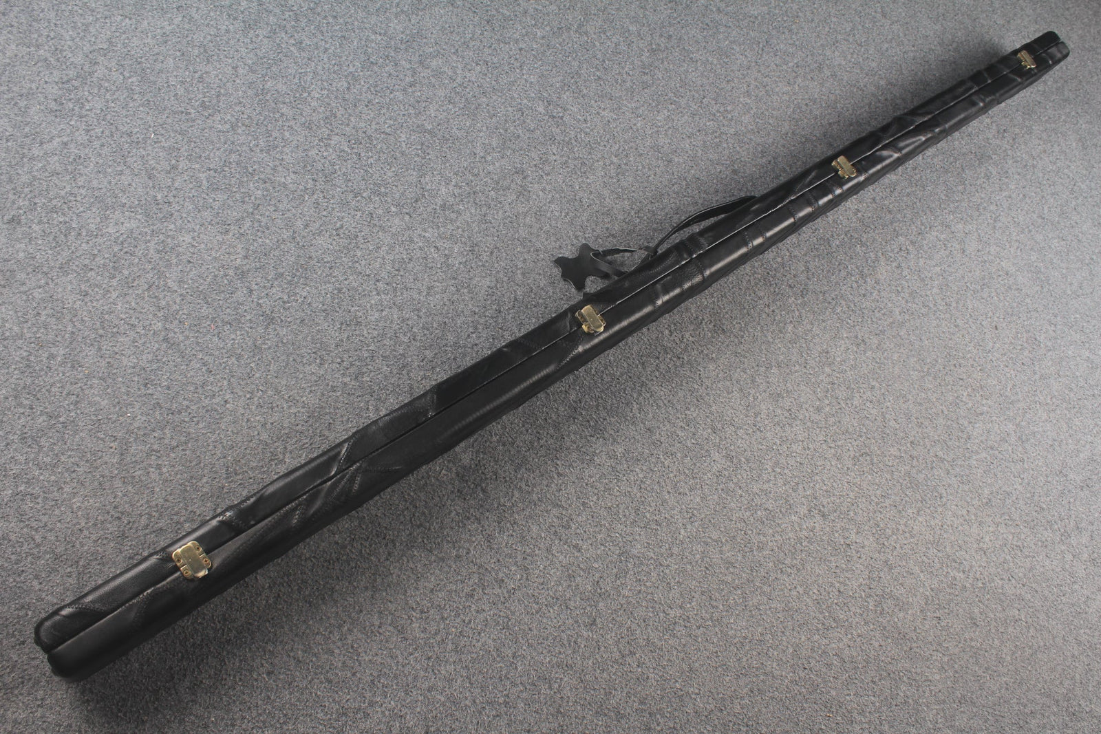 1 piece real Leather handmade patchwork snooker cue case with 2 slots（chalk area inside） WOODS CUES