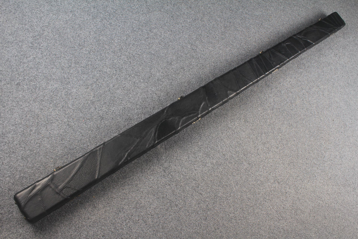 1 piece real Leather handmade patchwork snooker cue case with 2 slots（chalk area inside） WOODS CUES