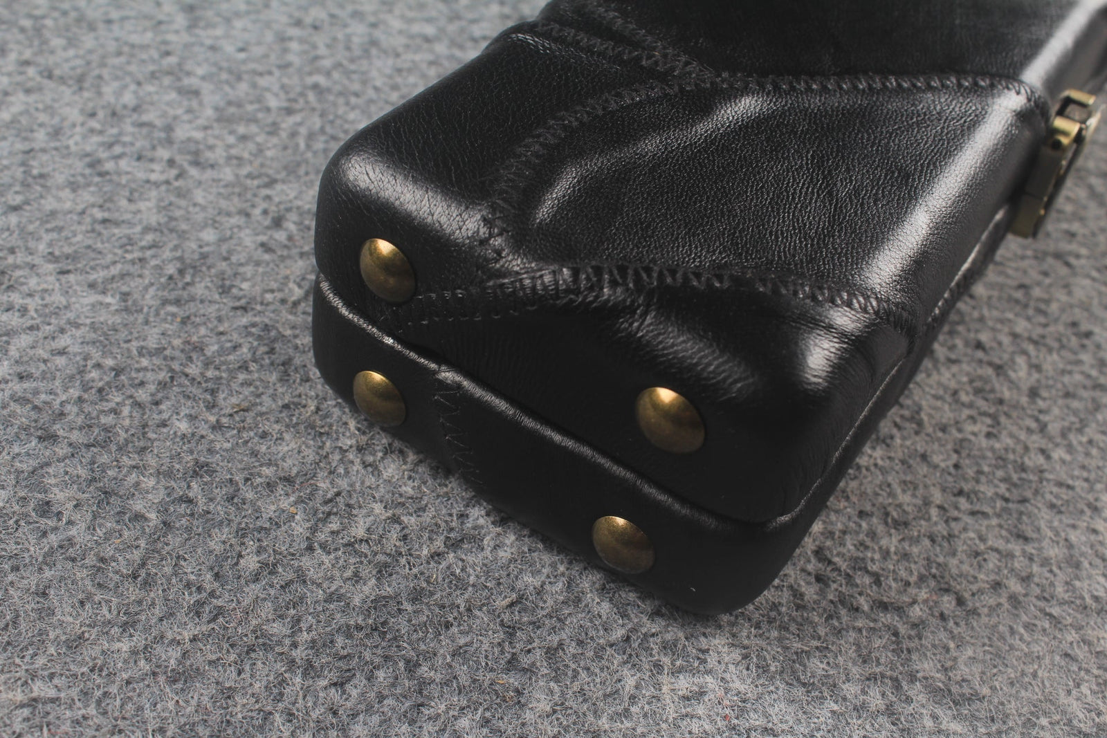 1 piece real Leather handmade patchwork snooker cue case with 2 slots（chalk area inside） WOODS CUES