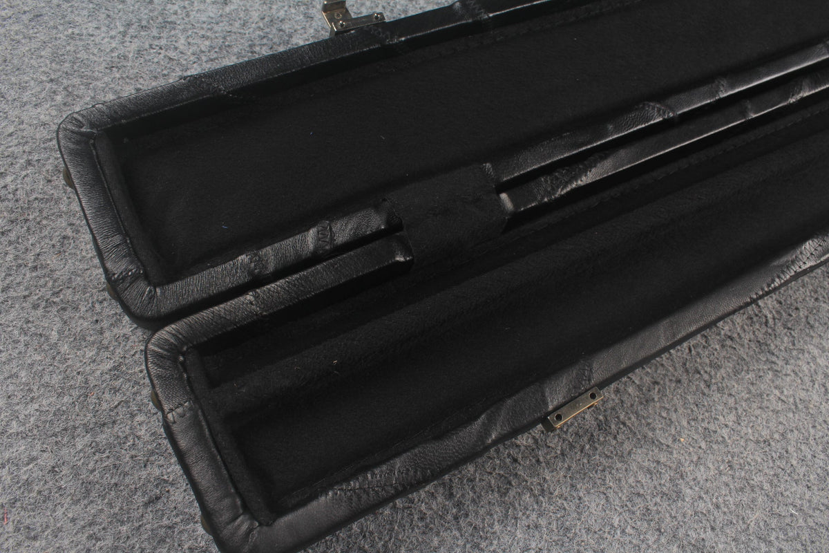1 piece real Leather handmade patchwork snooker cue case with 2 slots（chalk area inside） WOODS CUES