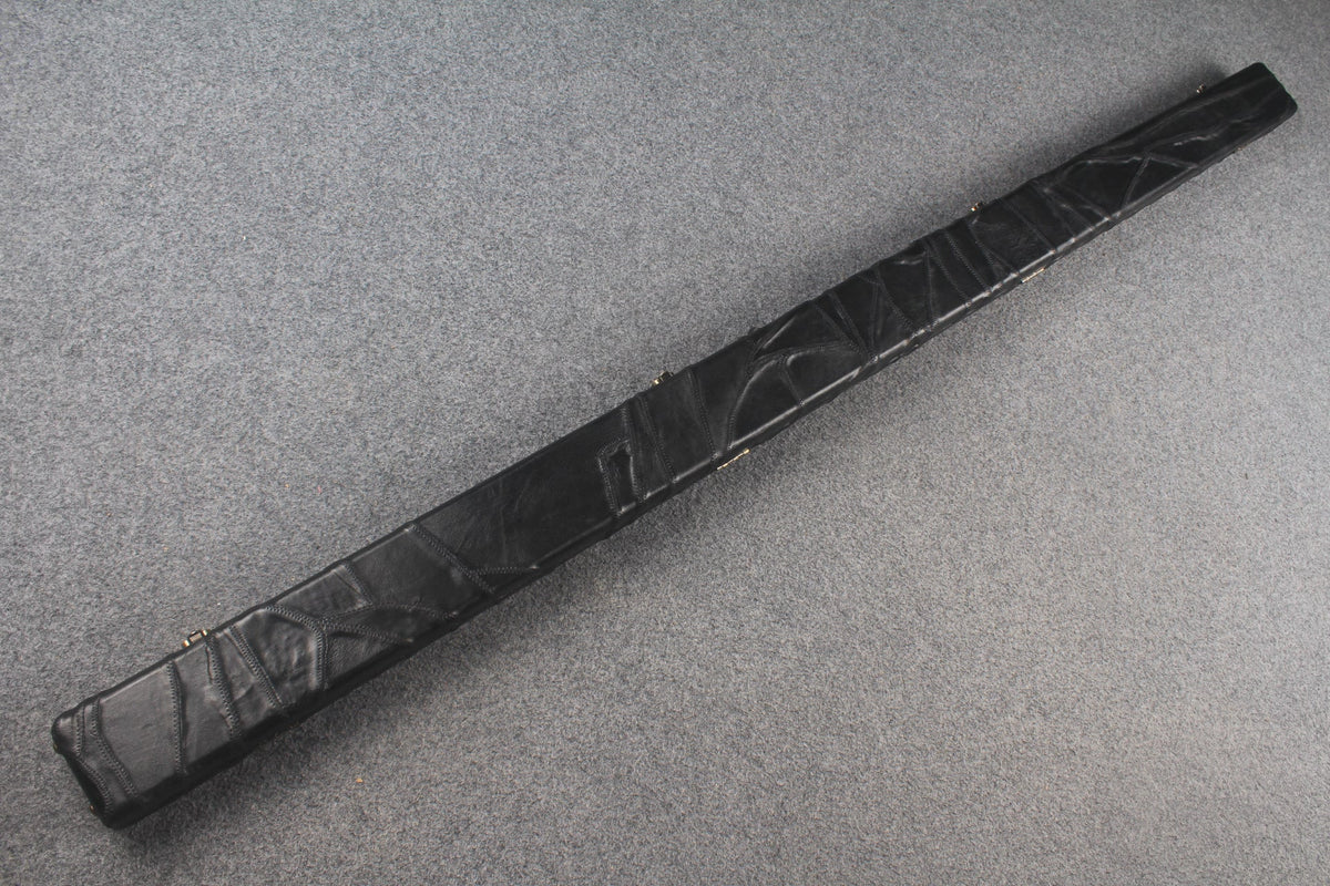 1 piece real Leather handmade patchwork snooker cue case with 2 slots（chalk area inside） WOODS CUES