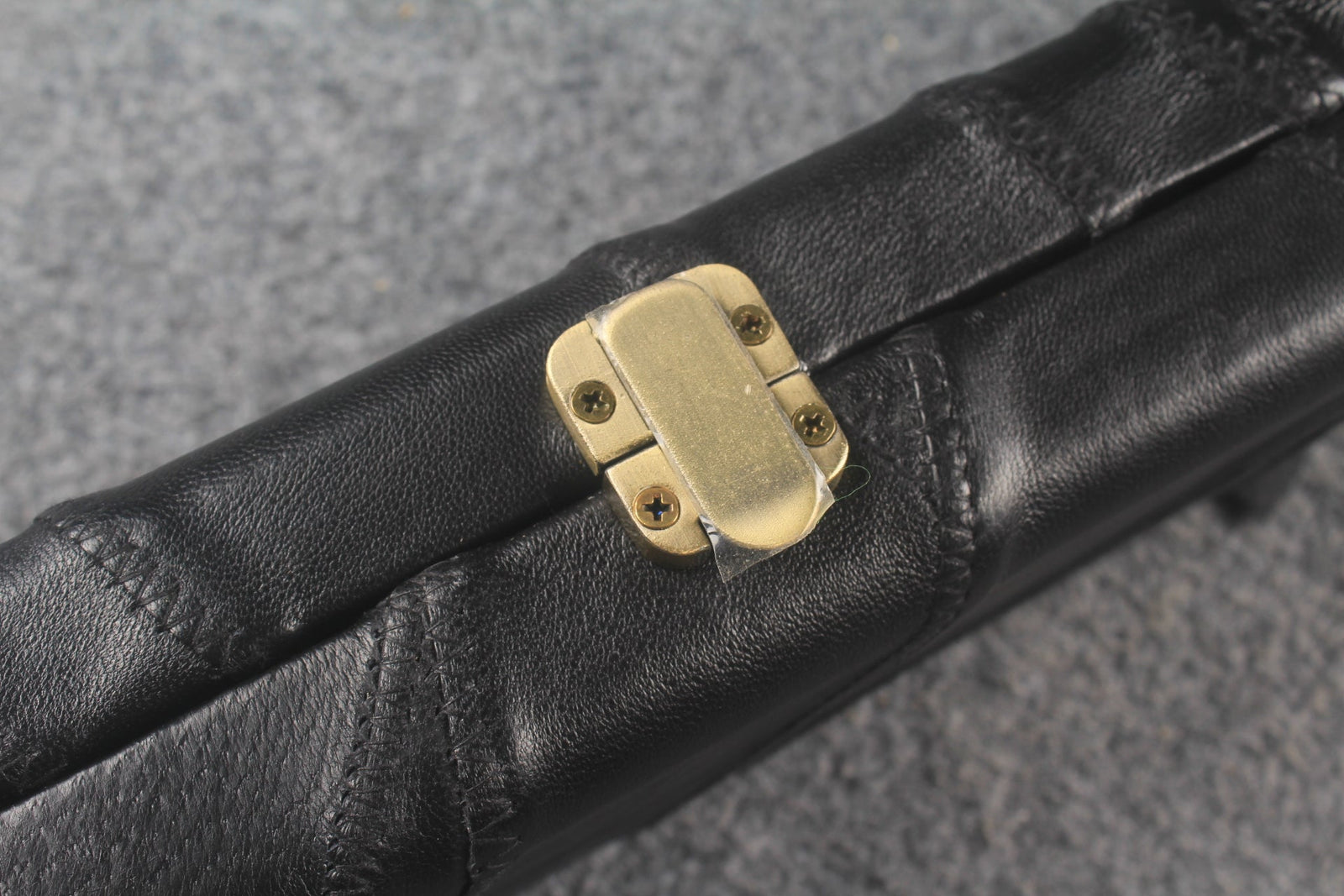1 piece real Leather handmade patchwork snooker cue case with 2 slots（chalk area inside） WOODS CUES