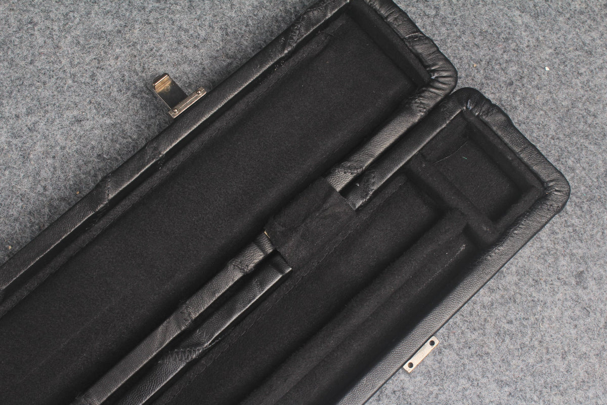 1 piece real Leather handmade patchwork snooker cue case with 2 slots（chalk area inside） WOODS CUES