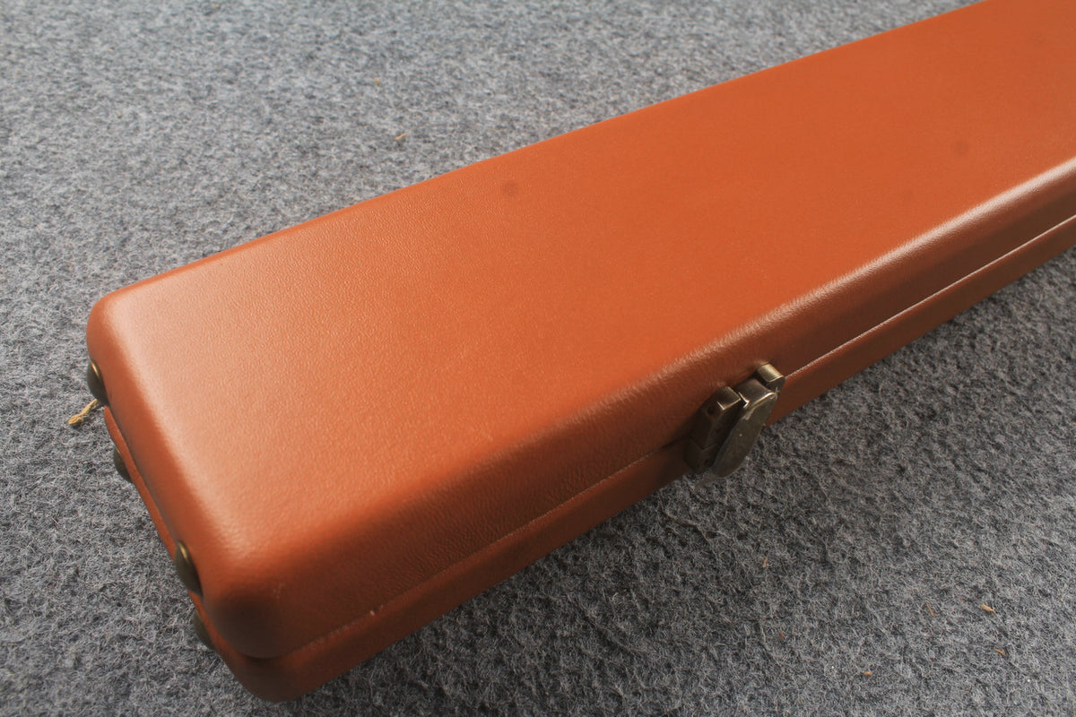 1 piece real Leather  snooker cue case with 2 slots