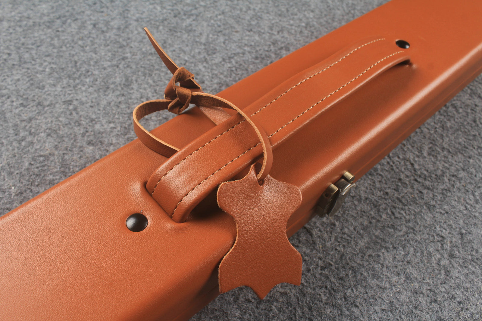 1 piece real Leather  snooker cue case with 2 slots