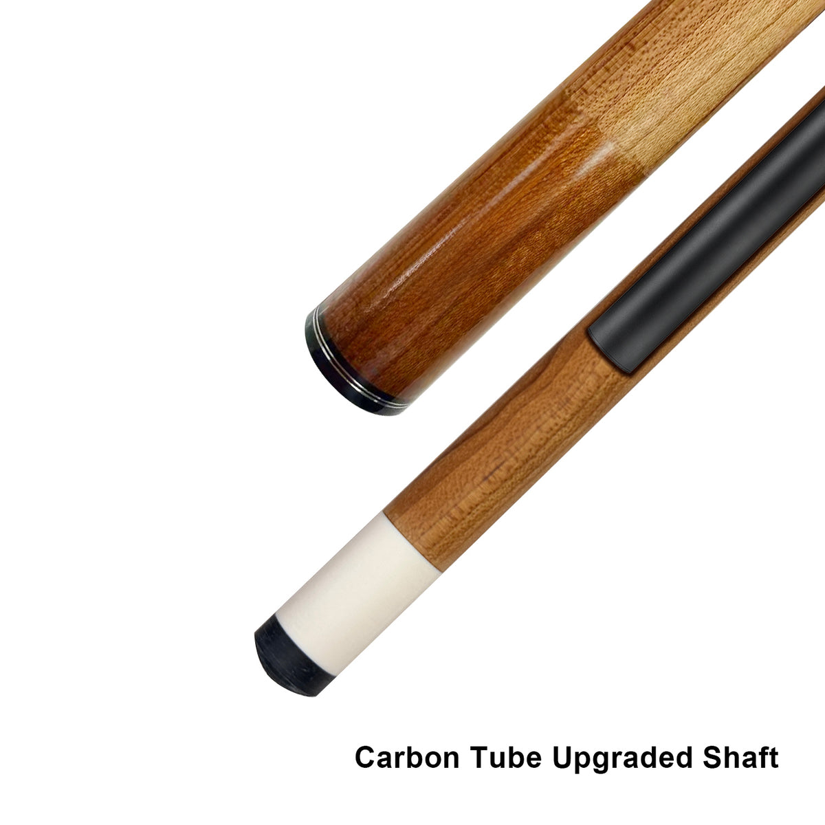 Carbonized maple wood shaft, large head, high-hardness forelimbs, 11.8mm/12.5mm slow eight-tooth billiards cue pool cue stick