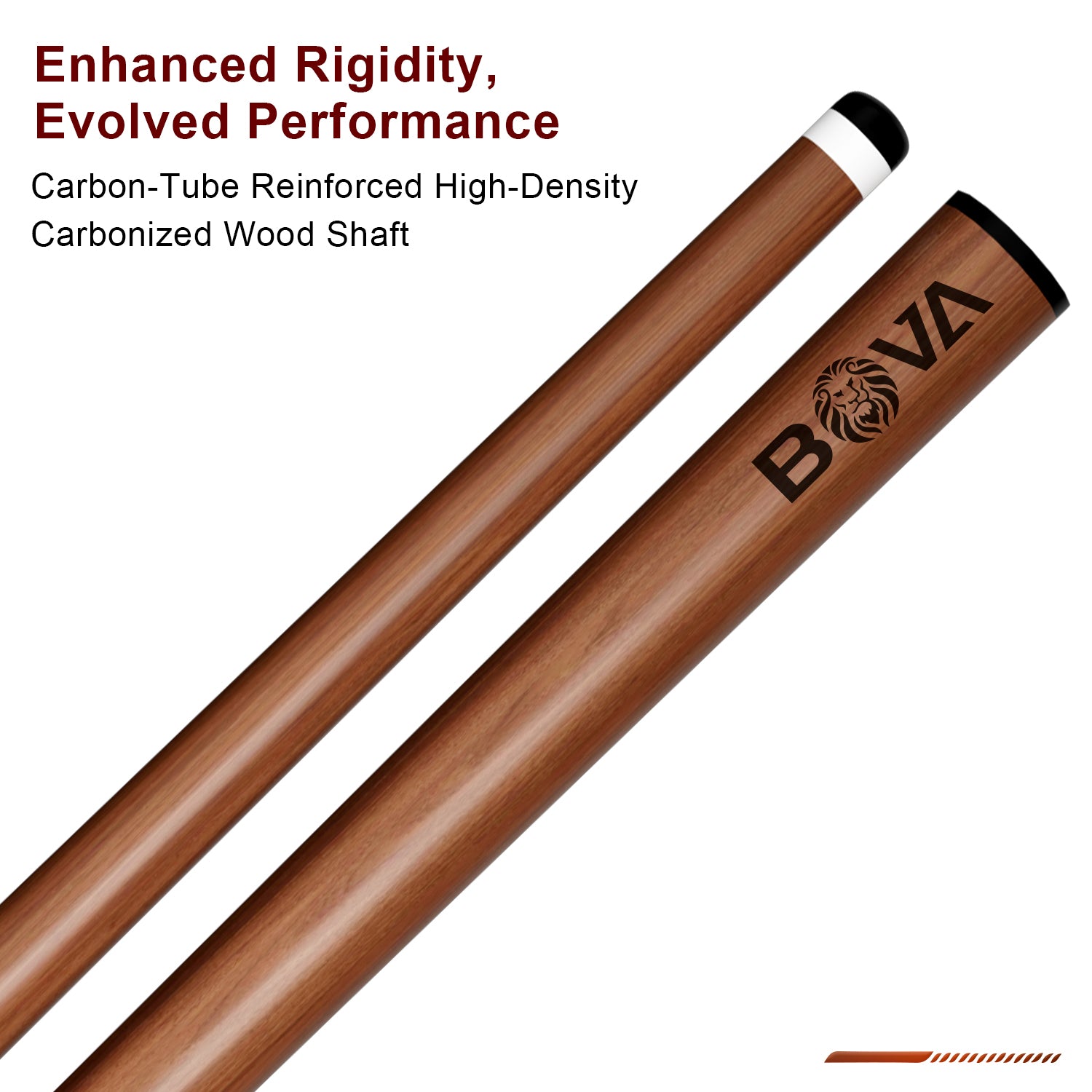 Carbonized maple wood shaft, large head, high-hardness forelimbs, 11.8mm/12.5mm slow eight-tooth billiards cue pool cue stick