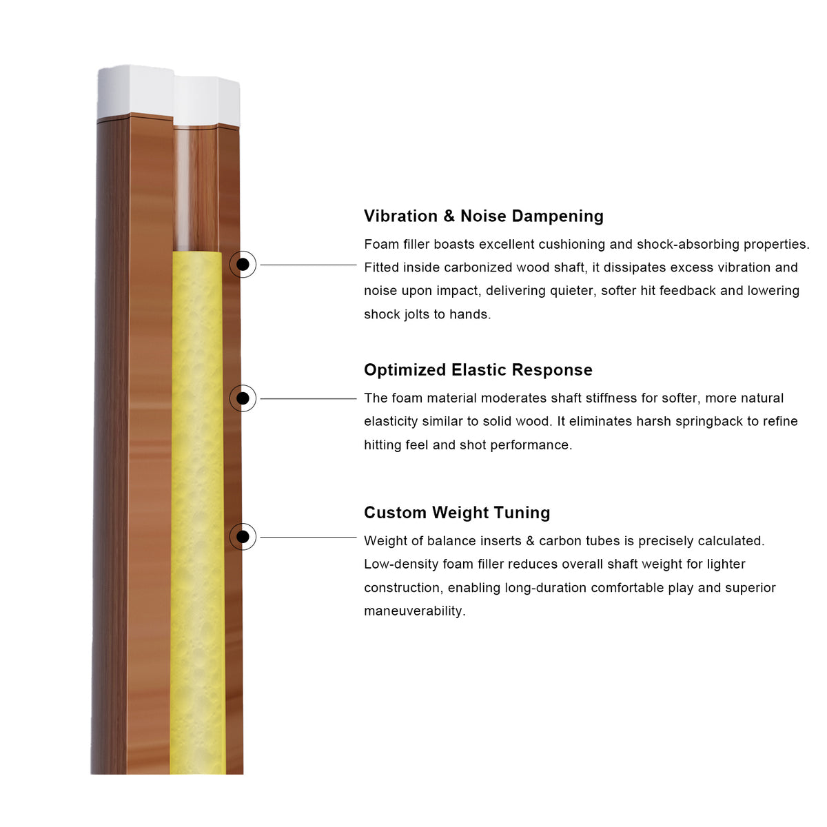 Carbonized maple wood shaft, large head, high-hardness forelimbs, 11.8mm/12.5mm slow eight-tooth billiards cue pool cue stick