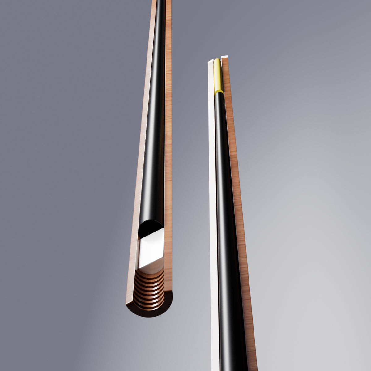 Carbonized maple wood shaft, large head, high-hardness forelimbs, 11.8mm/12.5mm slow eight-tooth billiards cue pool cue stick