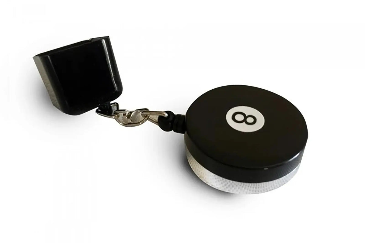 8 ball retractable chalk holder with belt clip