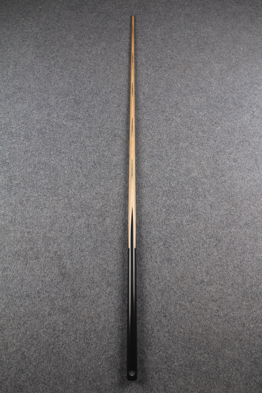 Chevrons+ 1 piece ash english pool cue / snooker cue  black wood butt