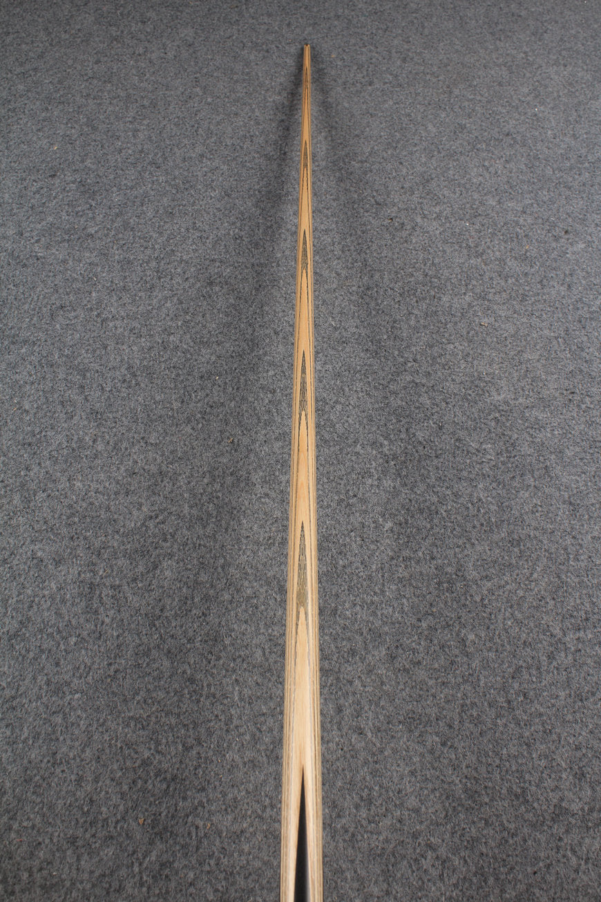 Chevrons+ 1 piece ash english pool cue / snooker cue  black wood butt