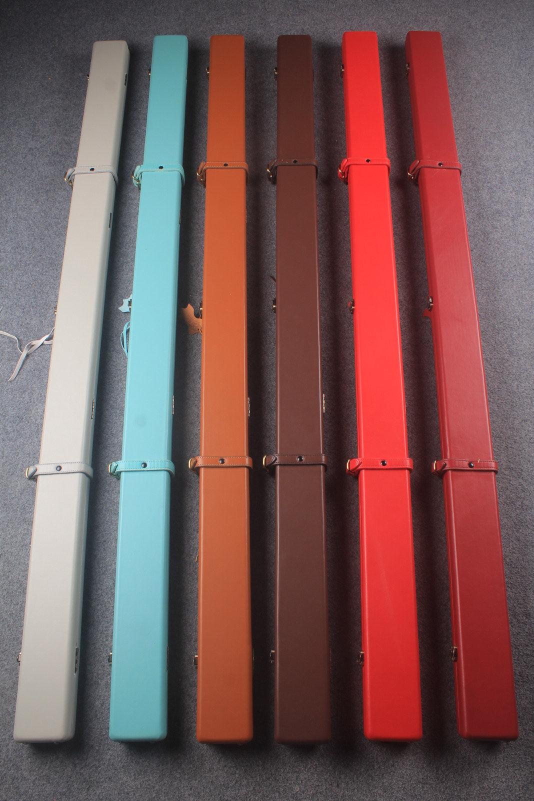 1 piece real Leather  snooker cue case with 2 slots