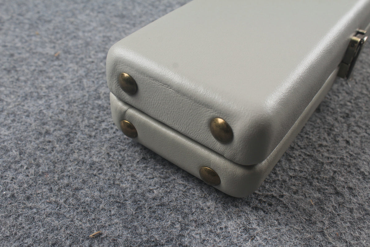 1 piece real Leather  snooker cue case with 2 slots