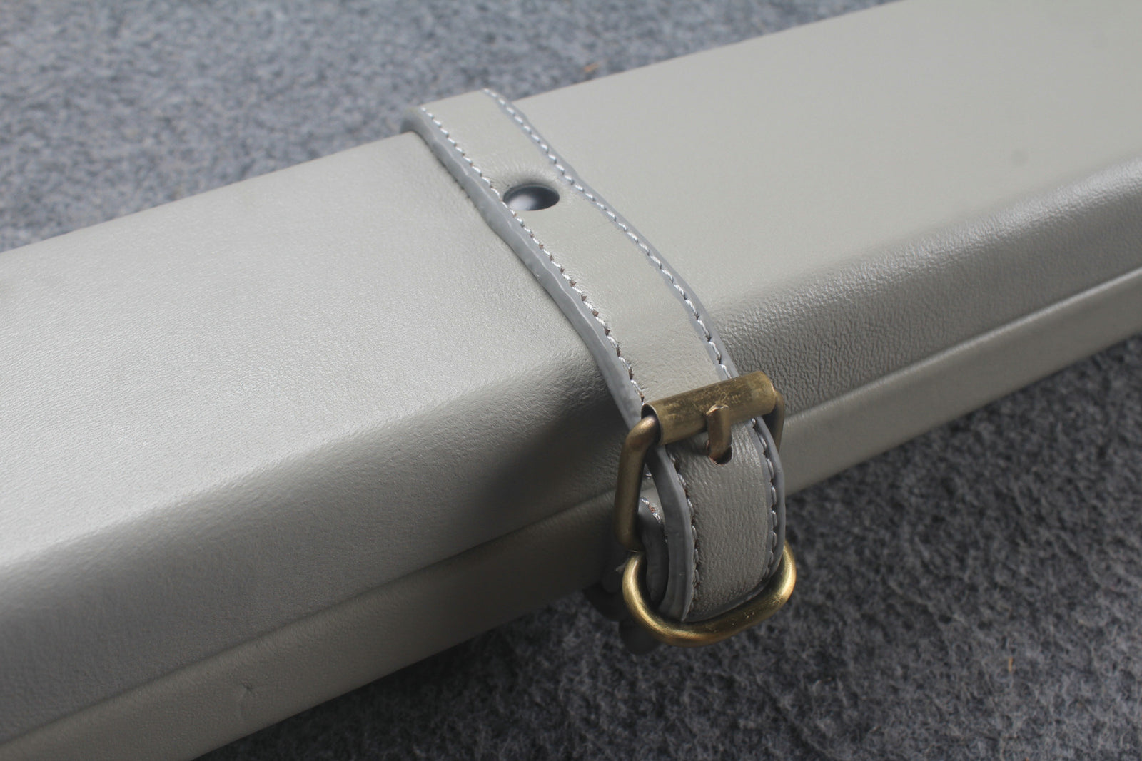 1 piece real Leather  snooker cue case with 2 slots