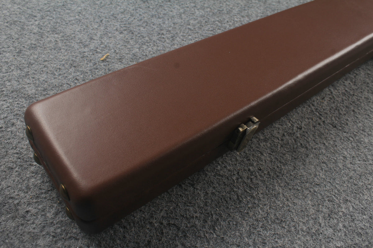 1 piece real Leather  snooker cue case with 2 slots