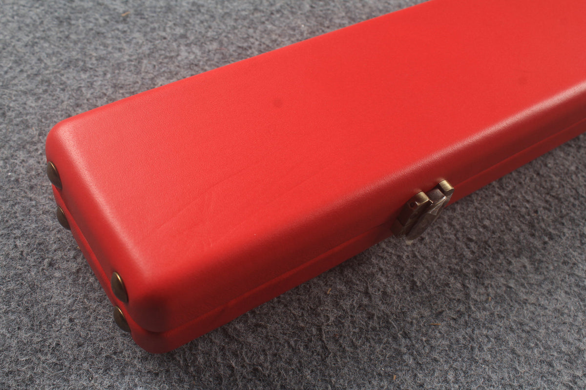 1 piece real Leather  snooker cue case with 2 slots