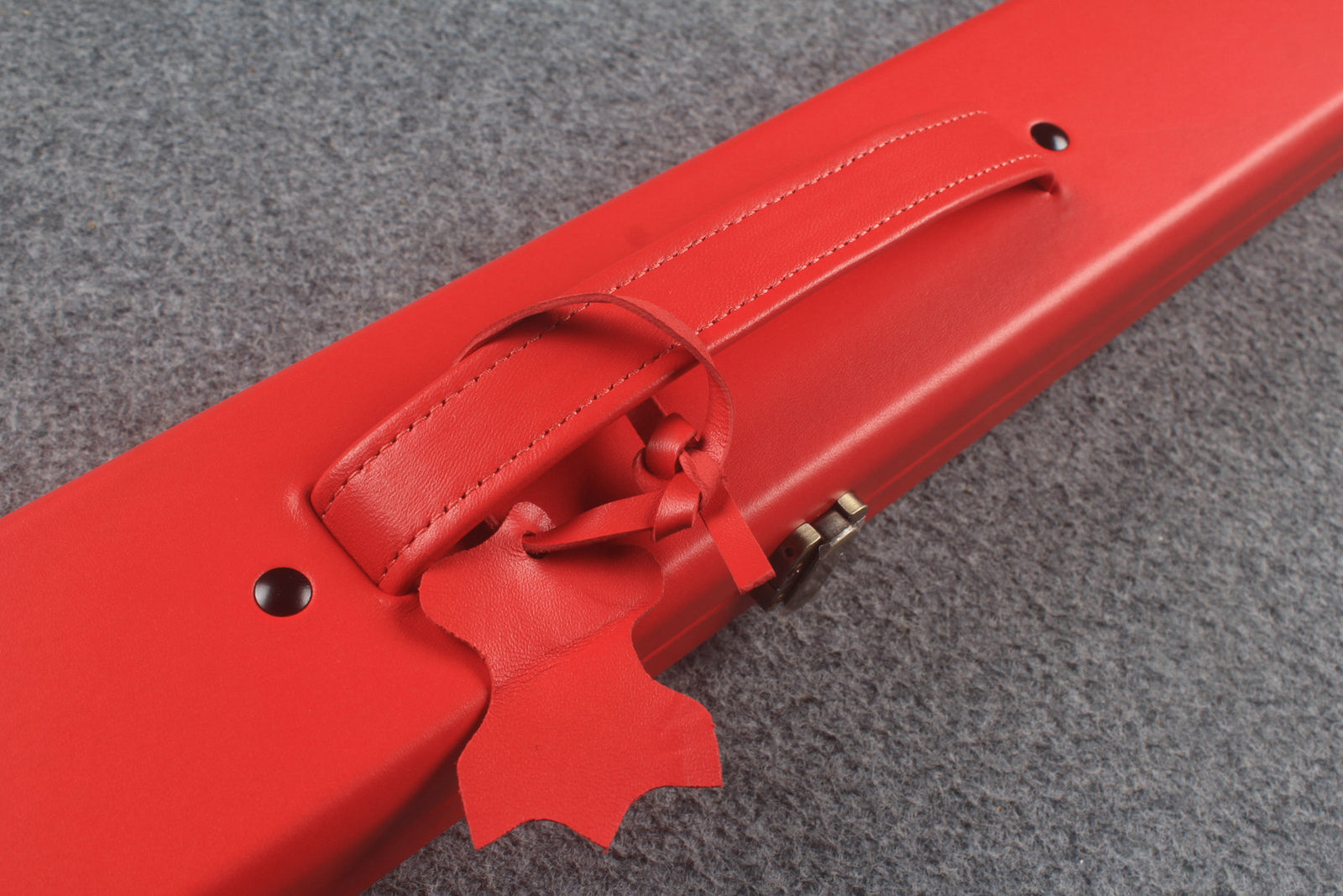 1 piece real Leather  snooker cue case with 2 slots