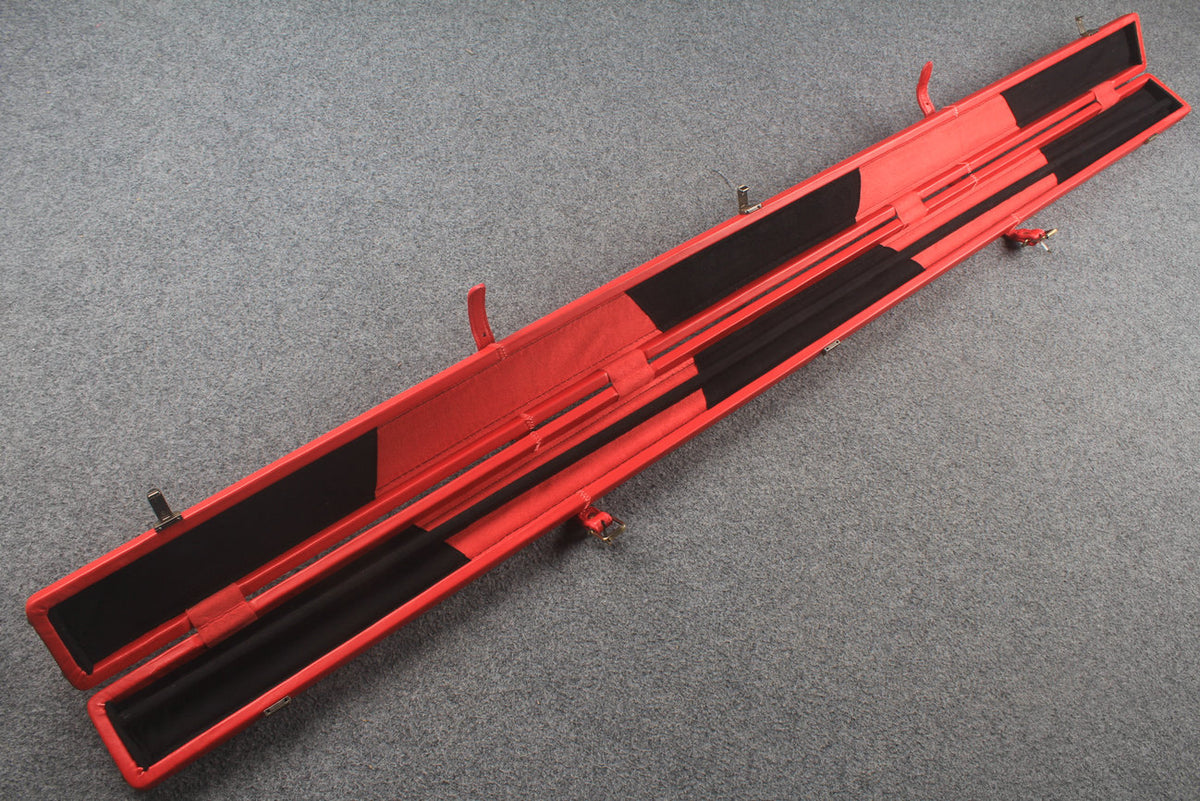 1 piece real Leather  snooker cue case with 2 slots