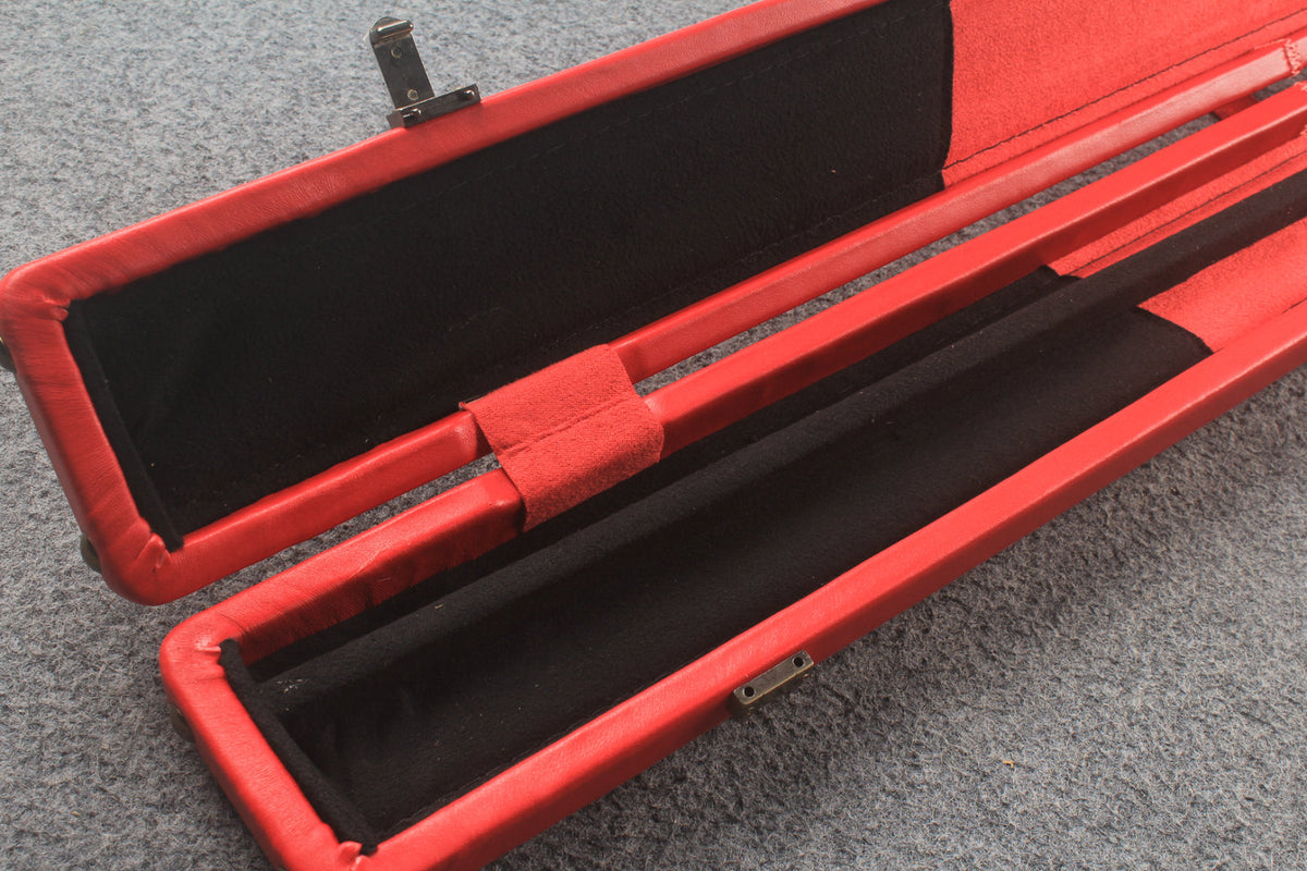 1 piece real Leather  snooker cue case with 2 slots