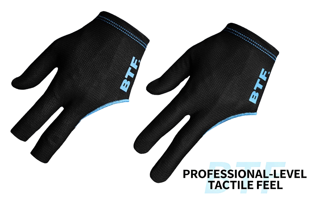 BTF Butterfly 3-Finger Billiard Glove | Non-Exposed & Exposed Finger | XL / L / M WOODS CUES