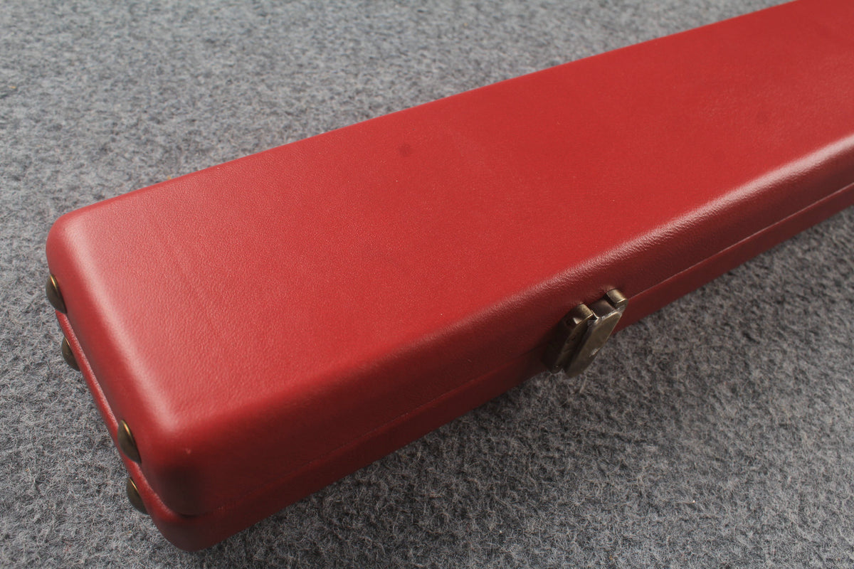 1 piece real Leather  snooker cue case with 2 slots