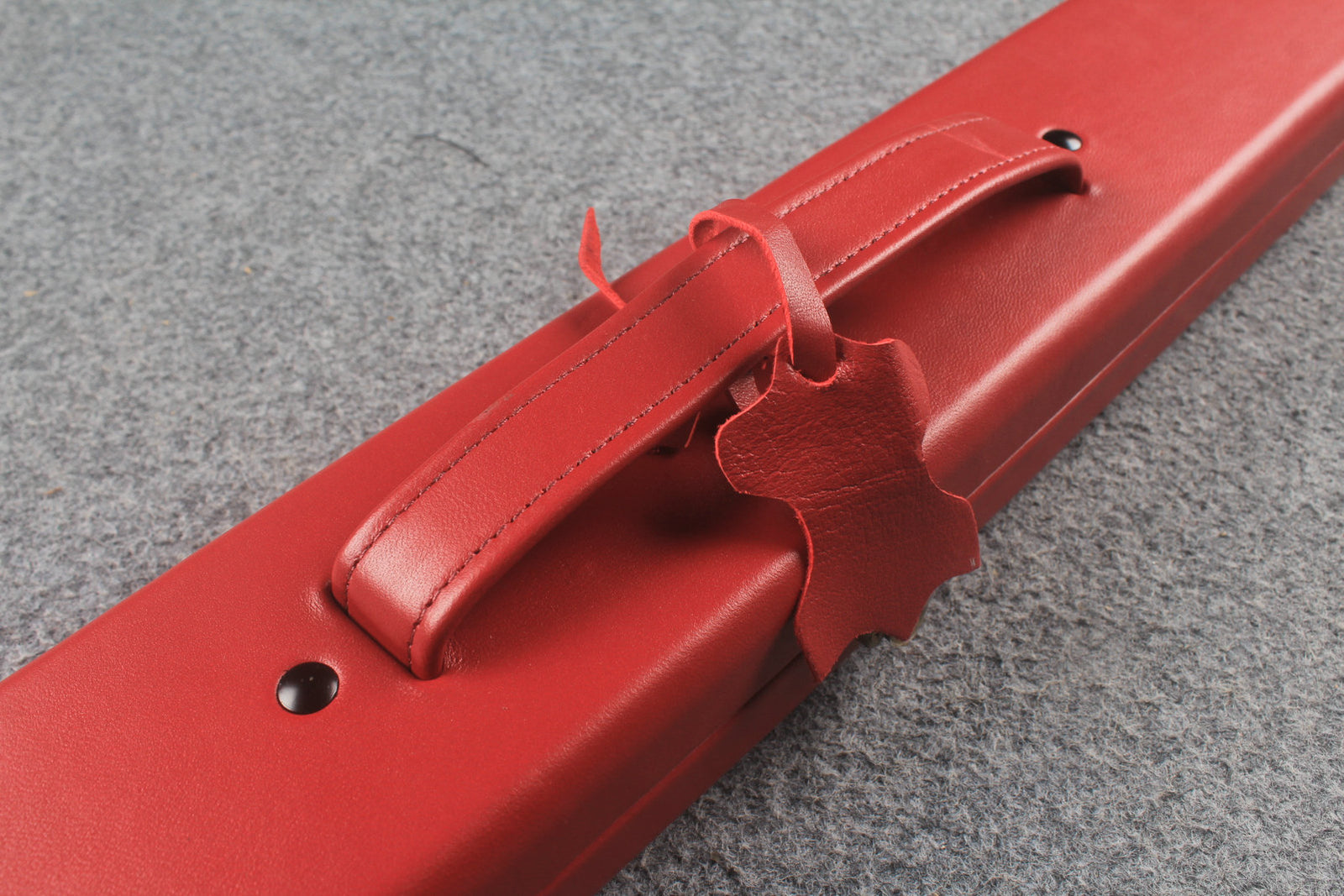 1 piece real Leather  snooker cue case with 2 slots