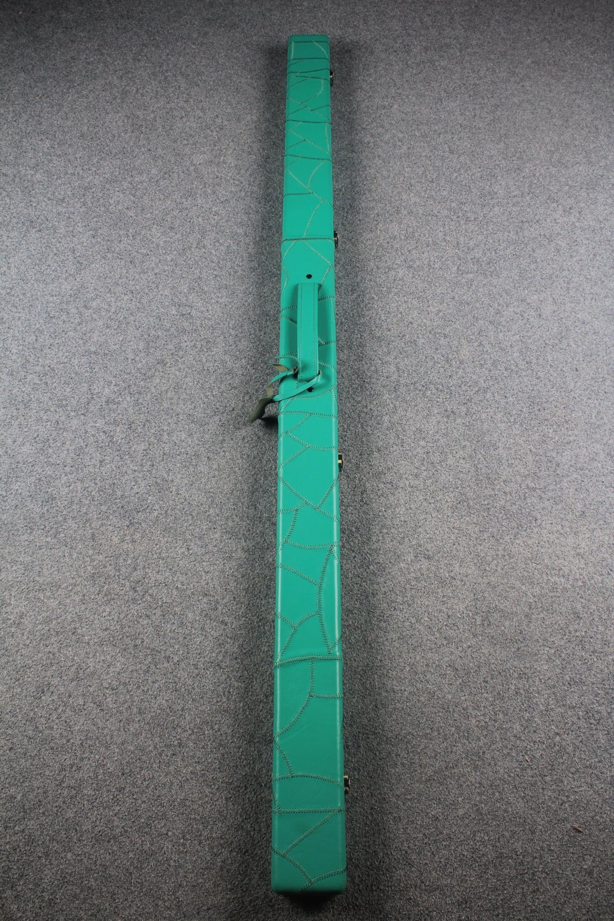 1 piece real Leather handmade patchwork snooker cue case with 2 slots（chalk area inside） WOODS CUES