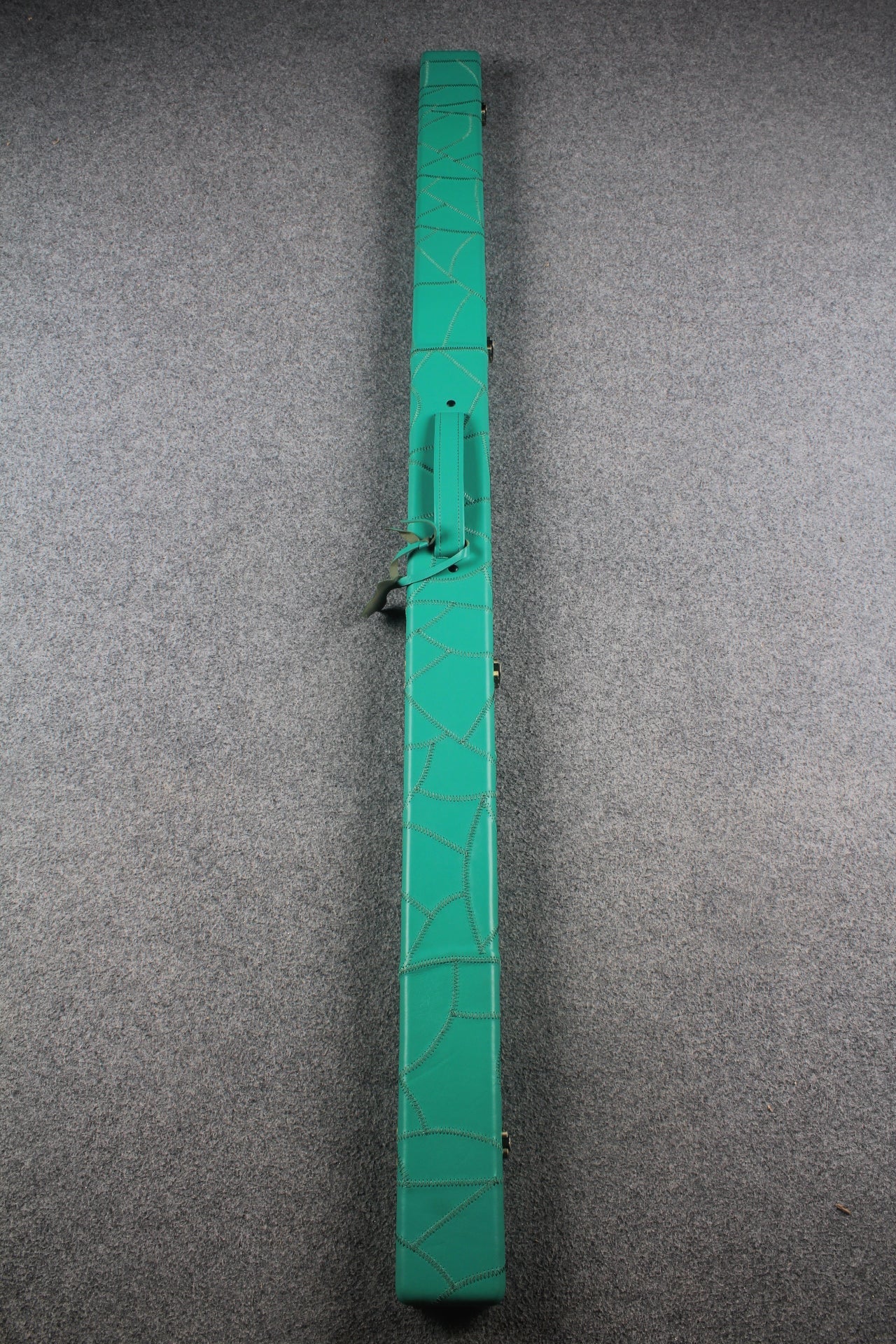 1 piece real Leather handmade patchwork snooker cue case with 2 slots（chalk area inside） WOODS CUES