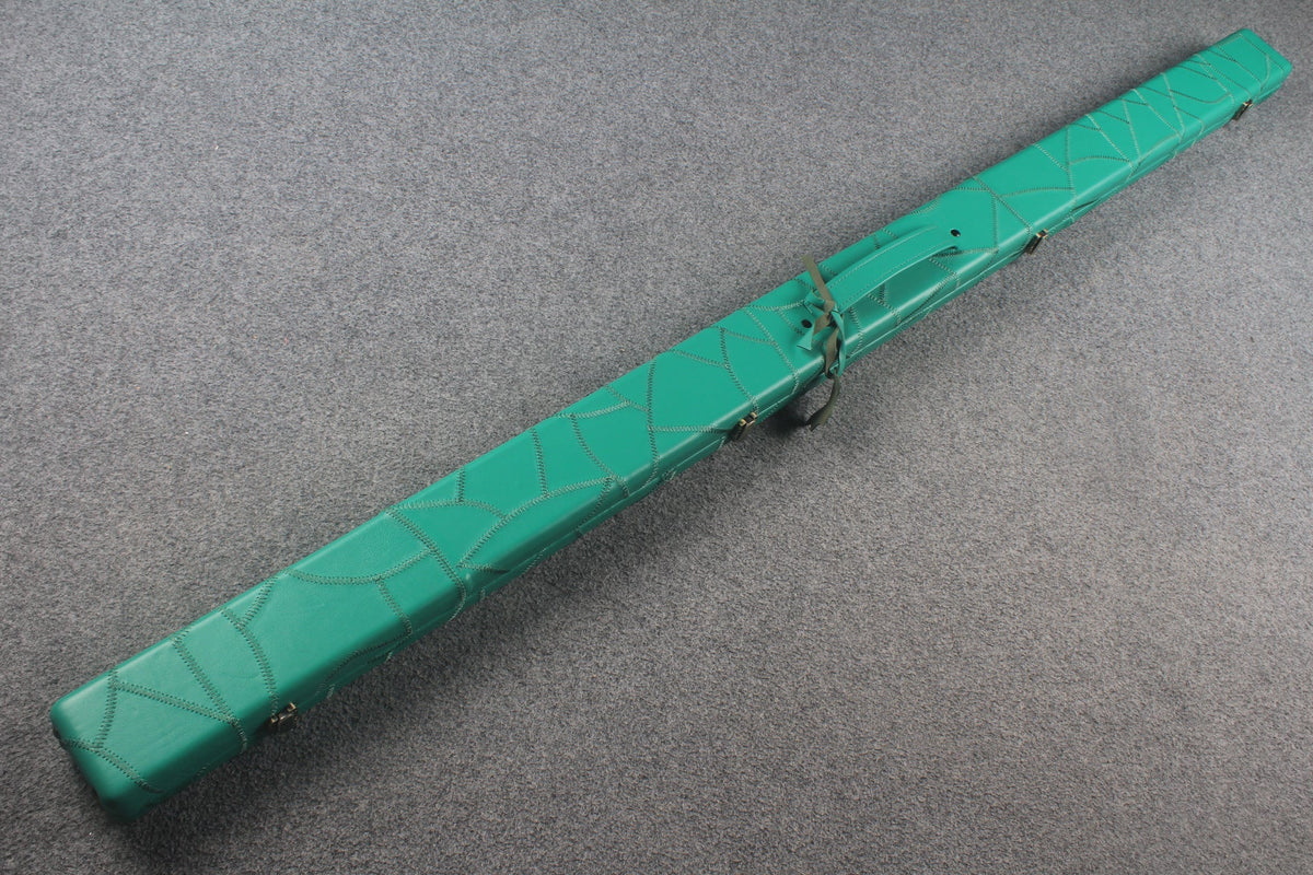 1 piece real Leather handmade patchwork snooker cue case with 2 slots（chalk area inside） WOODS CUES