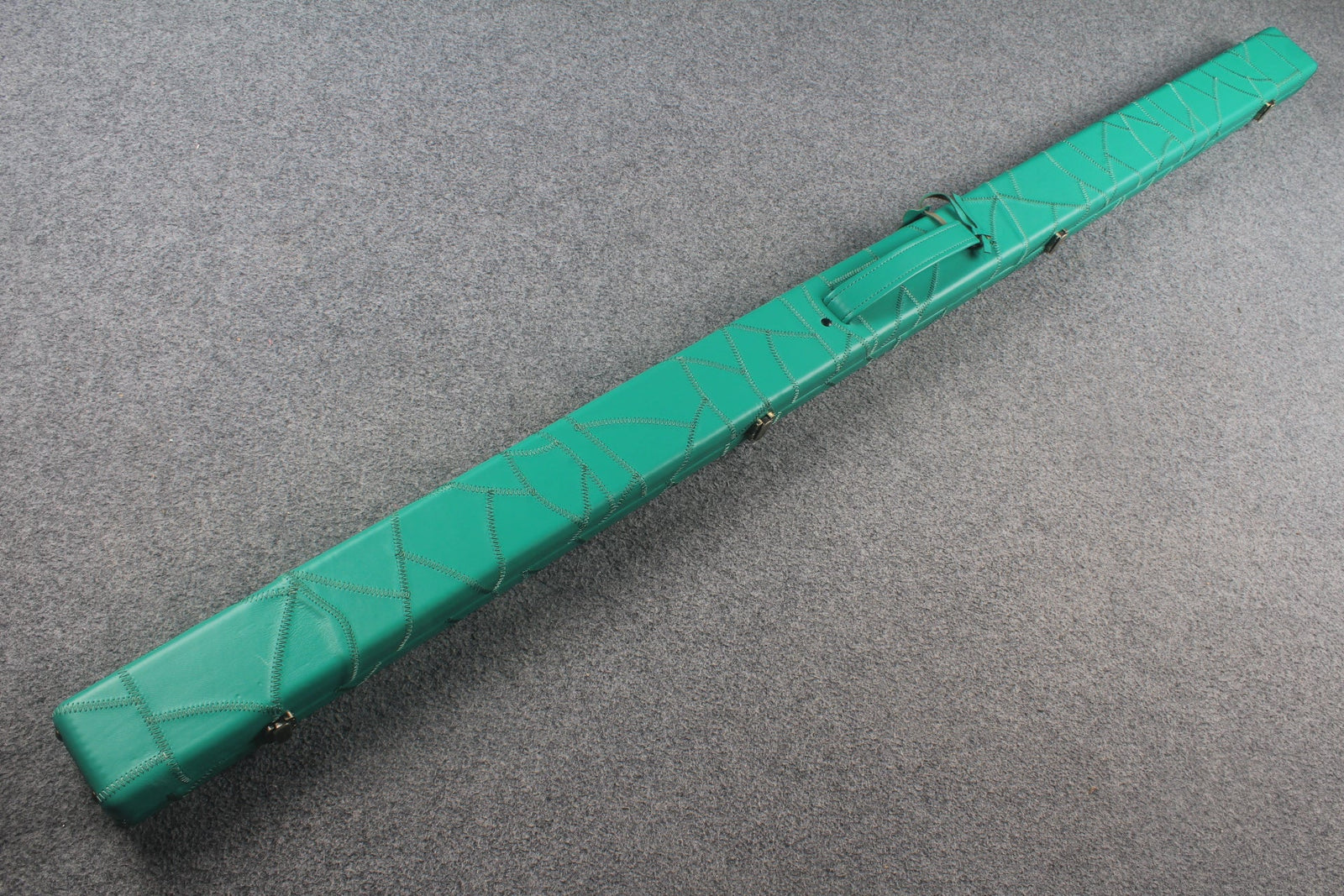 1 piece real Leather handmade patchwork snooker cue case with 2 slots（chalk area inside） WOODS CUES