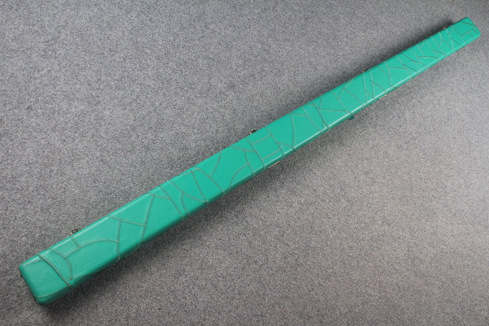 1 piece real Leather handmade patchwork snooker cue case with 2 slots（chalk area inside） WOODS CUES