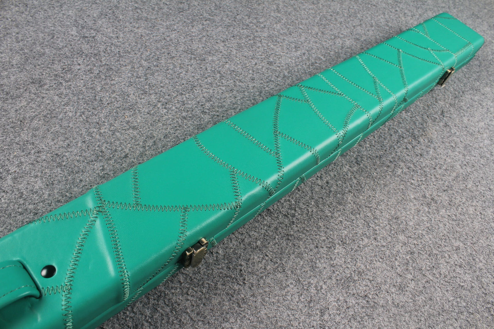 1 piece real Leather handmade patchwork snooker cue case with 2 slots（chalk area inside） WOODS CUES