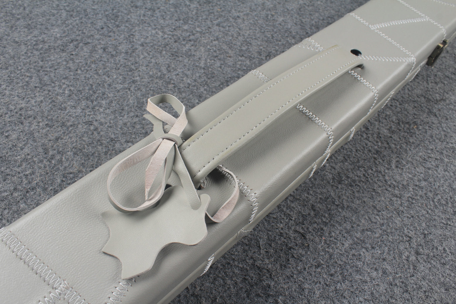 1 piece real Leather handmade patchwork snooker cue case with 2 slots