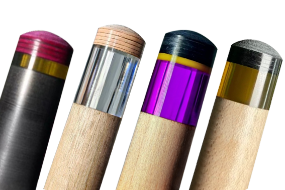 Transparent Colorful Ferrule for Pool Cue 14 X25mm WOODS CUES
