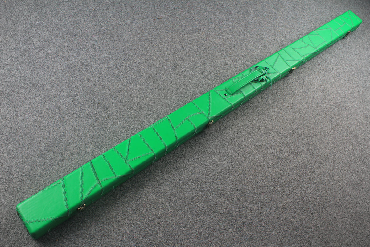 1 piece real Leather handmade patchwork snooker cue case with 2 slots