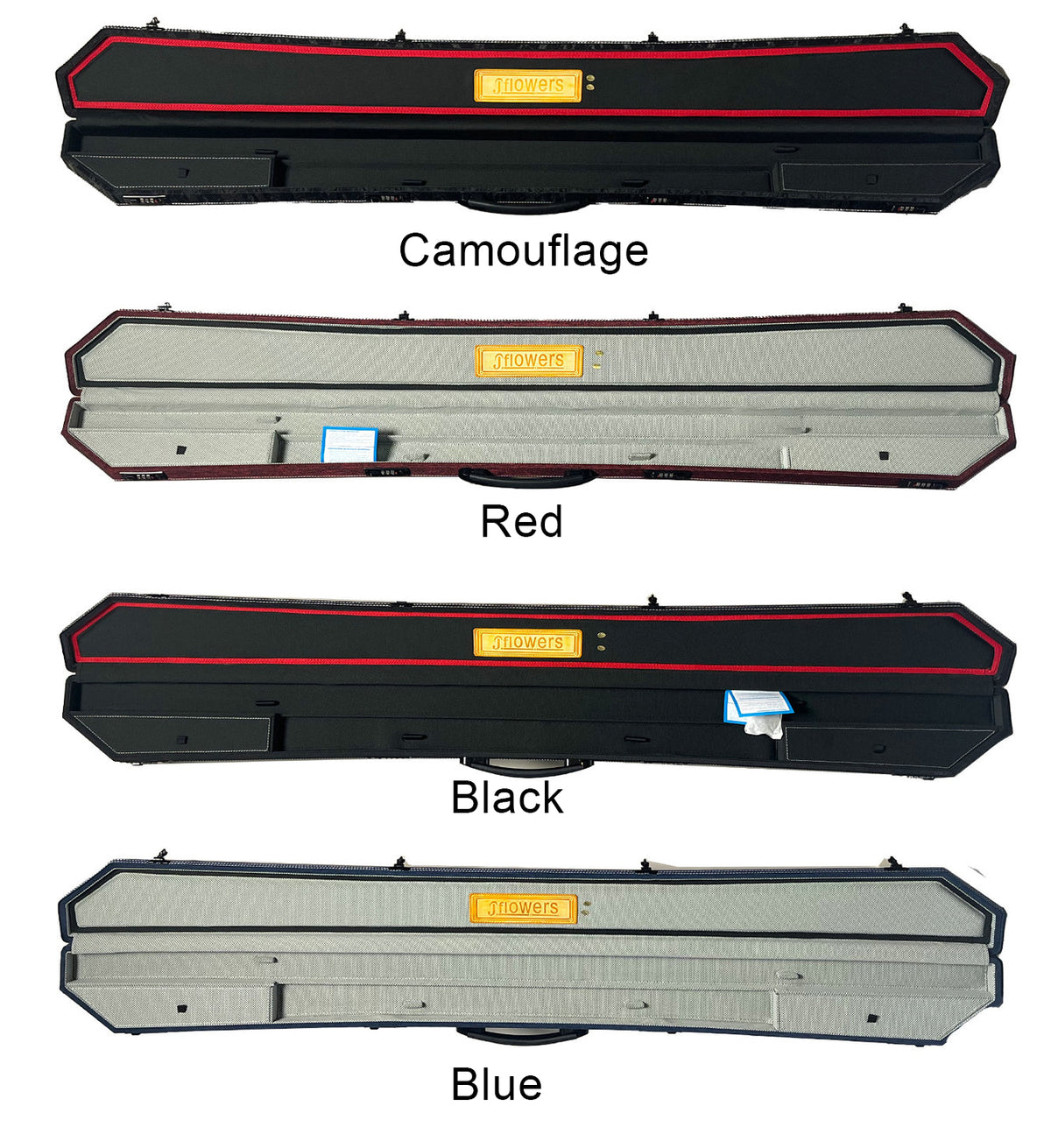 JF Premium Hard Cue Case - High-Capacity Billiard Pool Cue Carrying Case with Combination Lock & Luxury Storage for Cue Accessories