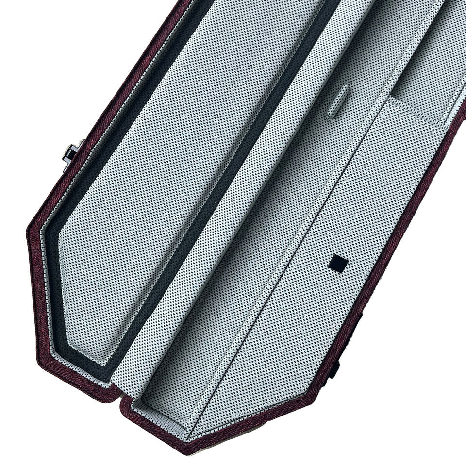 JF Premium Hard Cue Case - High-Capacity Billiard Pool Cue Carrying Case with Combination Lock & Luxury Storage for Cue Accessories