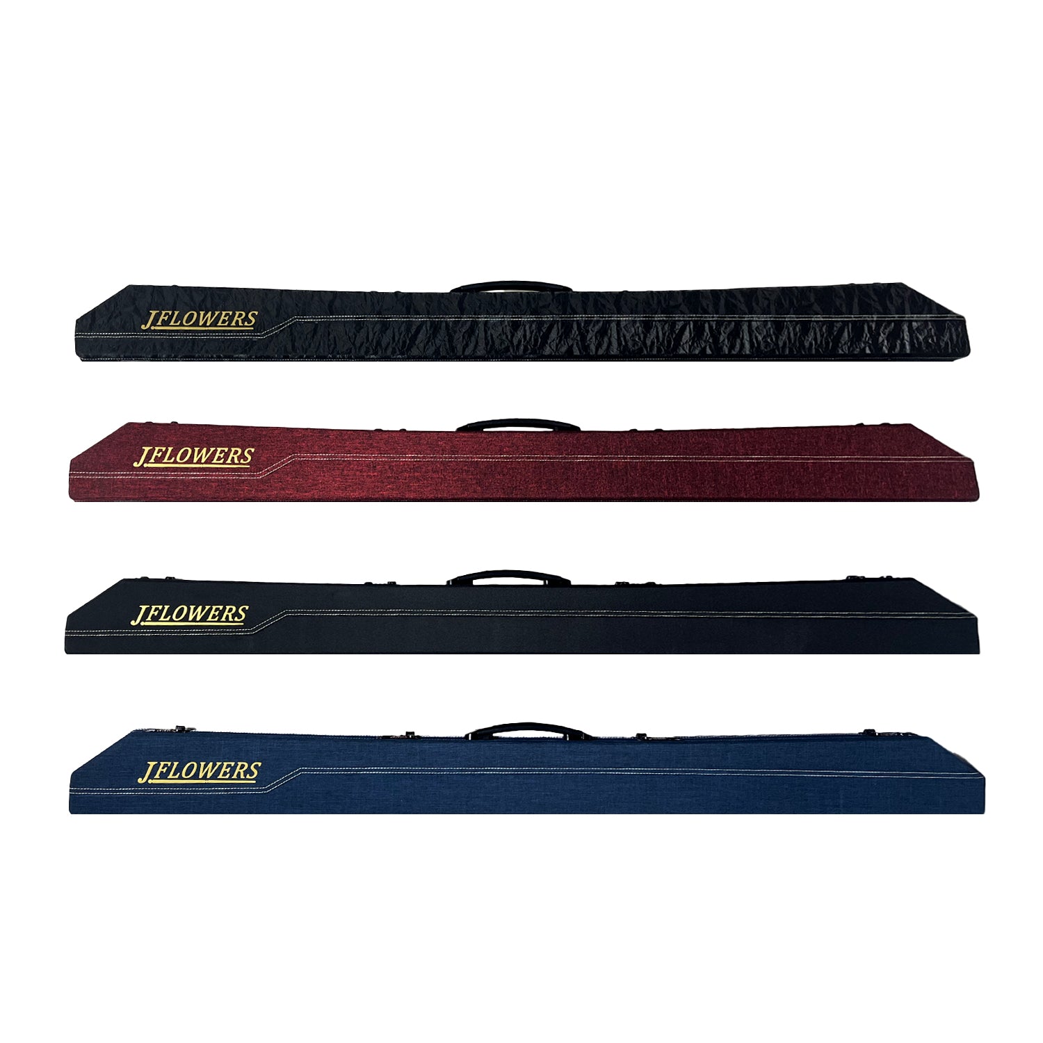 JF Premium Hard Cue Case - High-Capacity Billiard Pool Cue Carrying Case with Combination Lock & Luxury Storage for Cue Accessories