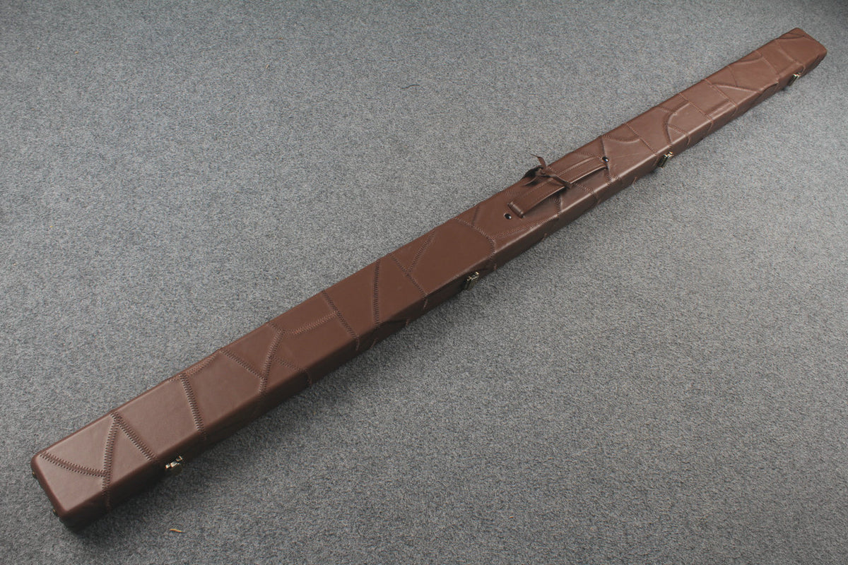 1 piece real Leather handmade patchwork snooker cue case with 2 slots