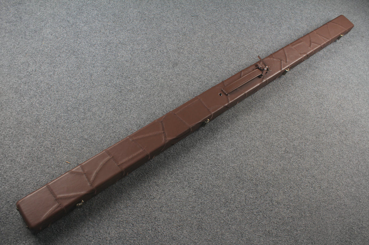 1 piece real Leather handmade patchwork snooker cue case with 2 slots