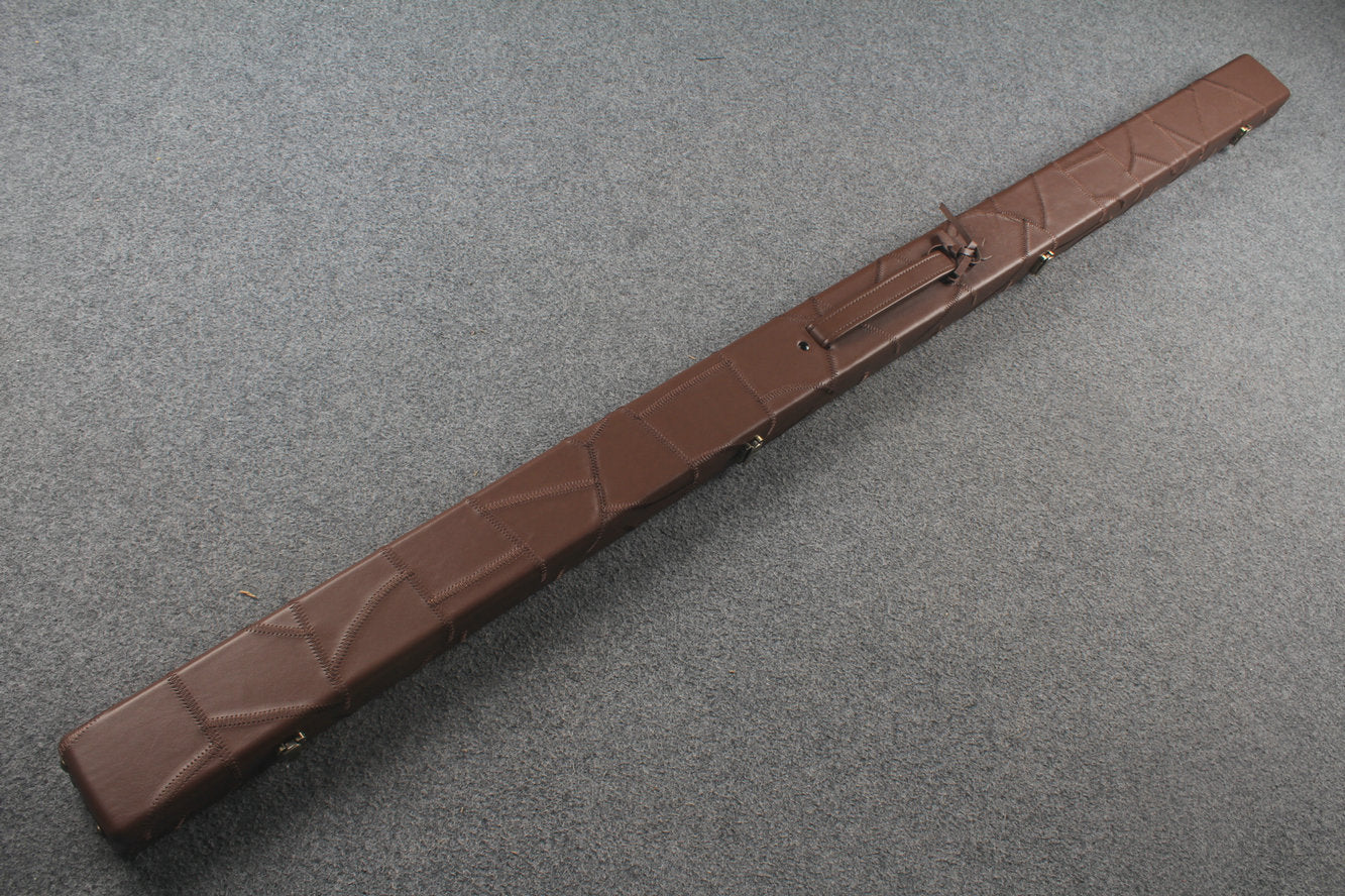 1 piece real Leather handmade patchwork snooker cue case with 2 slots