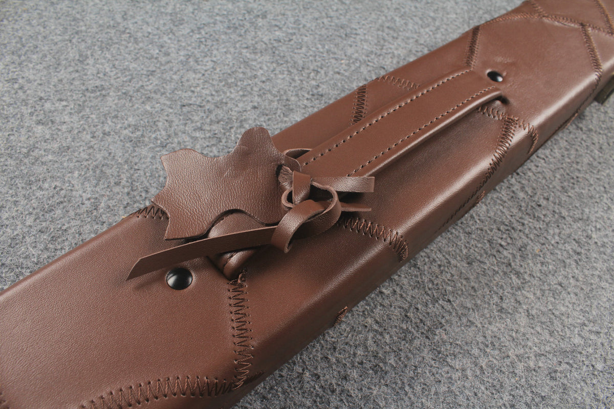 1 piece real Leather handmade patchwork snooker cue case with 2 slots