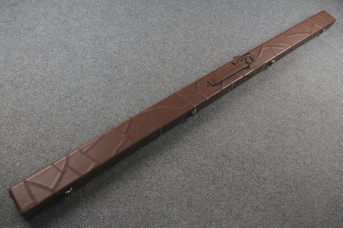 1 piece real Leather handmade patchwork snooker cue case with 2 slots