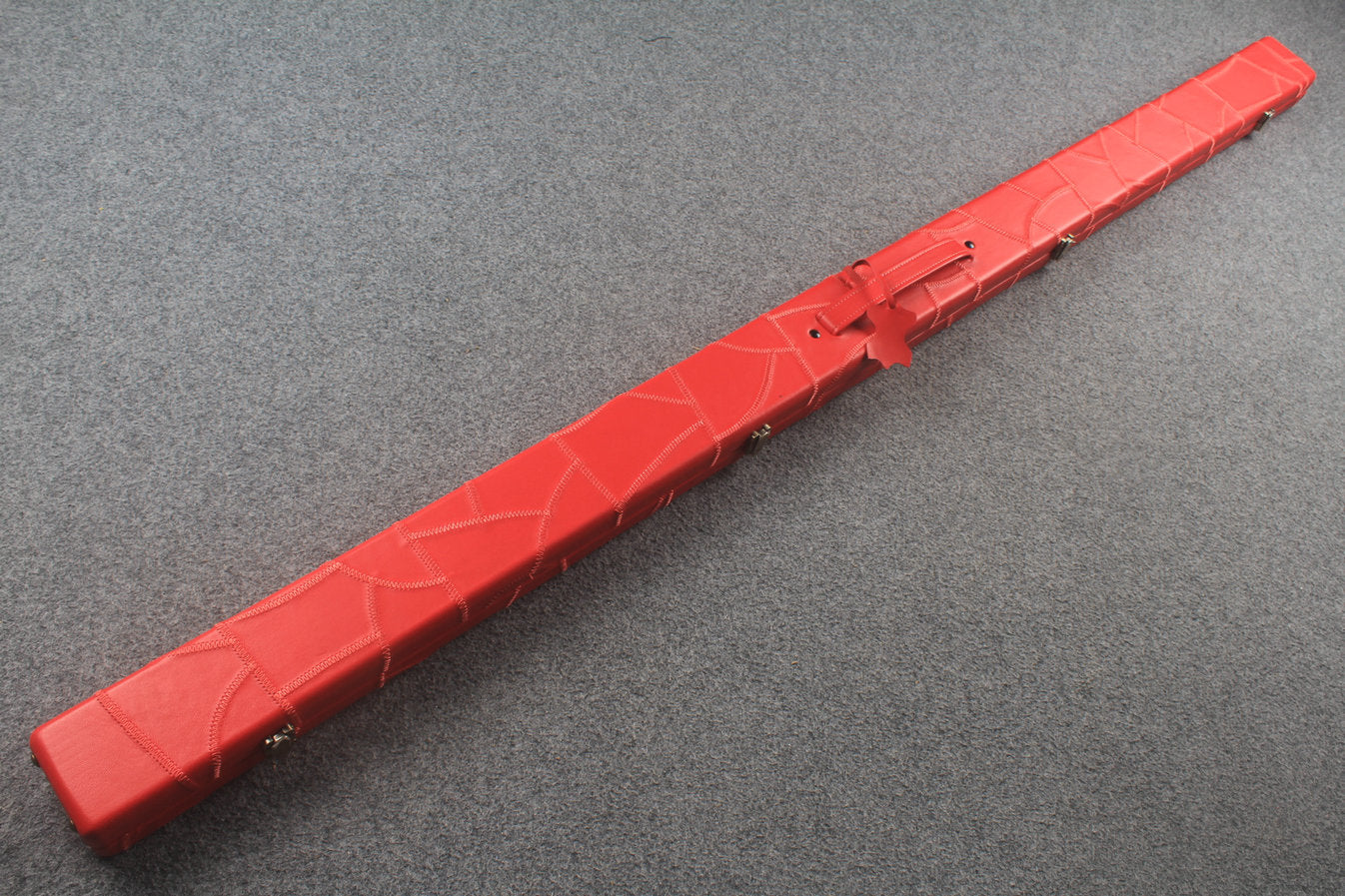 1 piece real Leather handmade patchwork snooker cue case with 2 slots