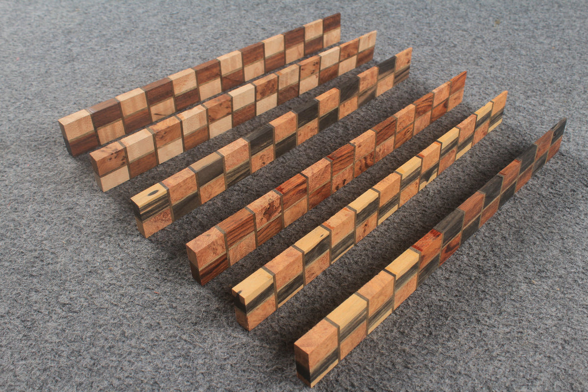 Premium Handcrafted Mosaic Splice Blank for Snooker Cue Making