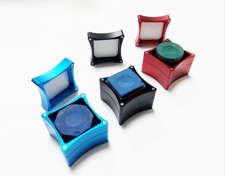 3-Section Oversized Universal Chalk Holder — Black / Purple / Blue / Red WOODS CUES