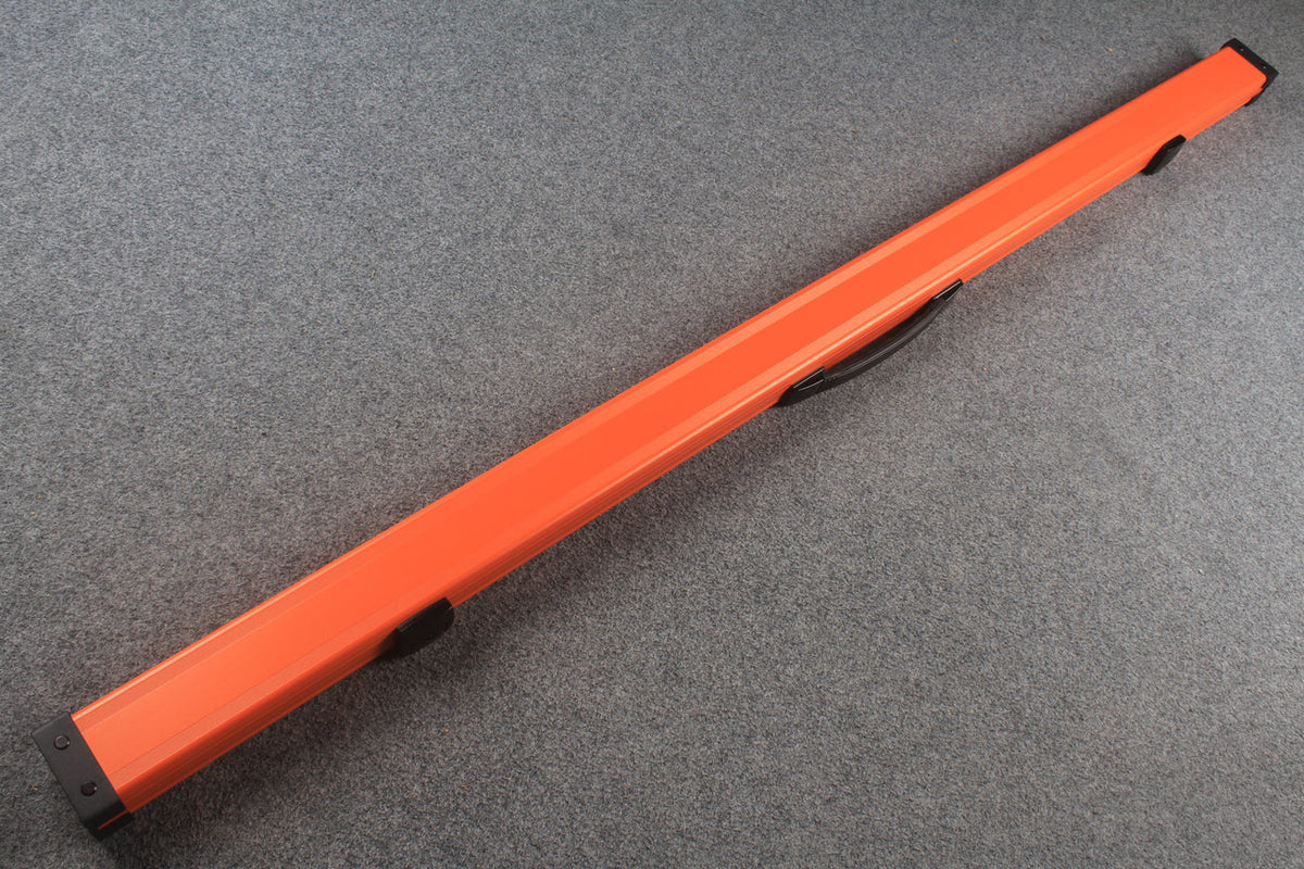 one piece aluminium lockable cue case – 2 Slots（chalk area inside）
