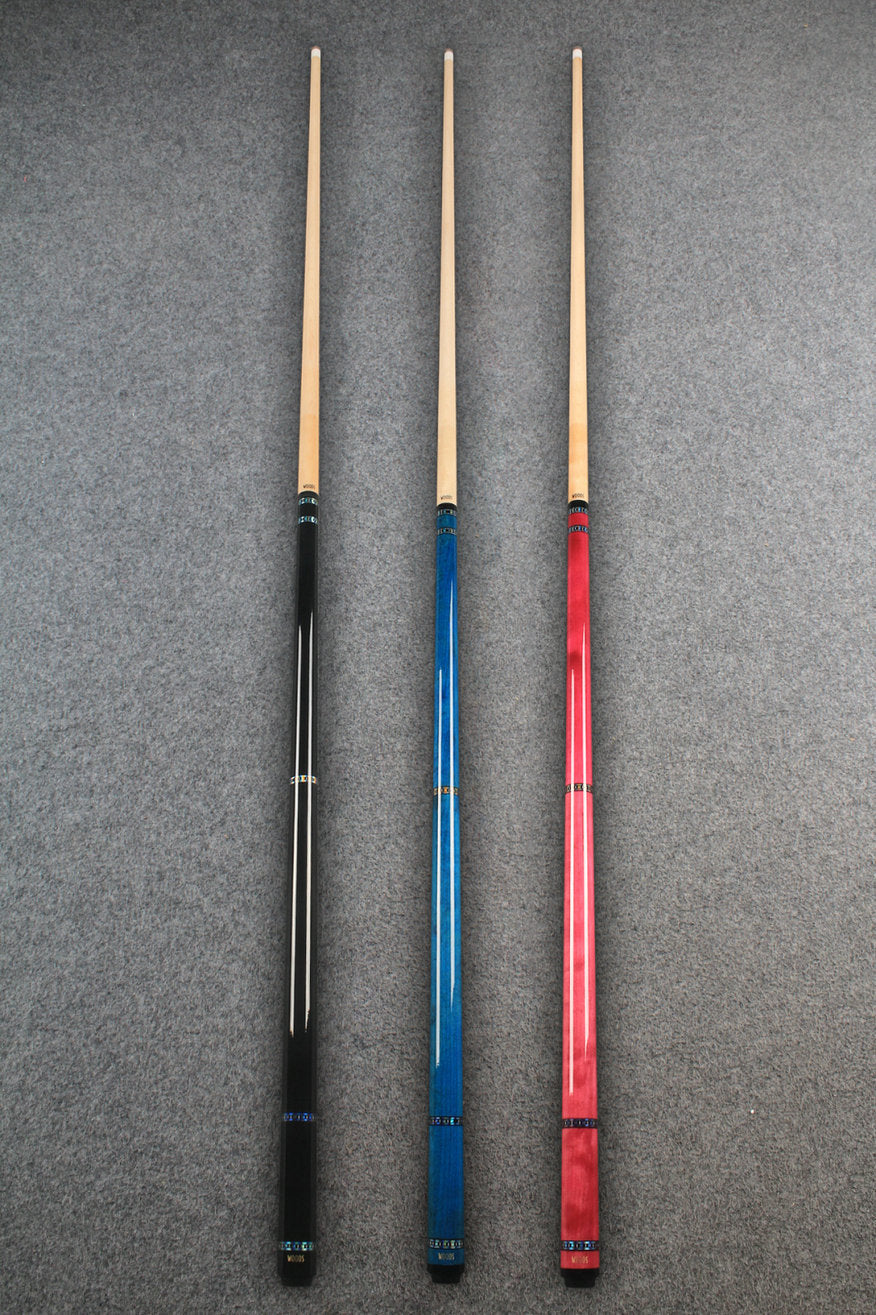 two piece maple shaft billiards cue pool cue stick WOODS CUES